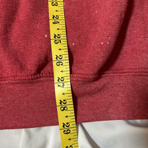 Women’s Be Merry Gildan Santa Bleach Sweatshirt 2XL Red - Picture 6 of 13